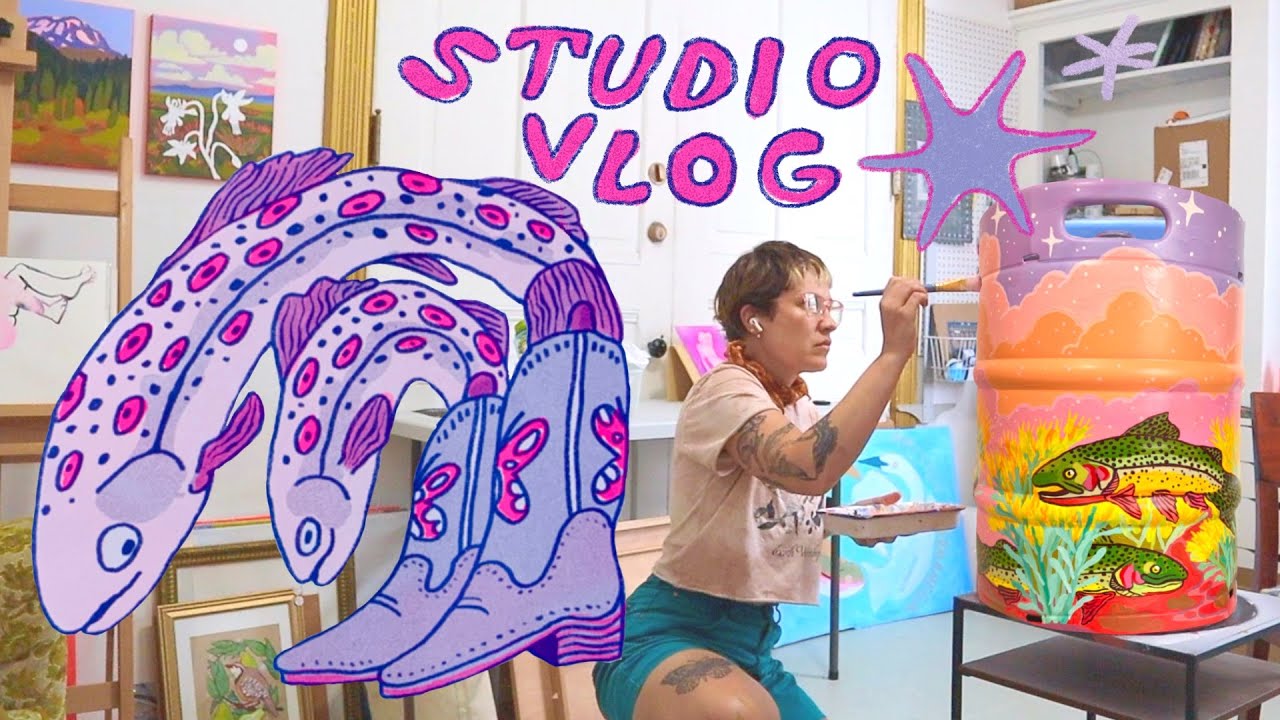 a cozy few weeks in my art studio ✿ fall studio vlog post thumbnail image