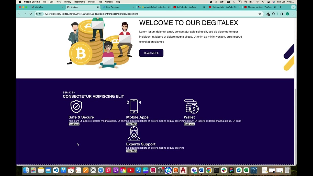 Building a Digitalex Website from scratch part 3 (HTML5 and CSS) (Intro to Web Development Part 1) post thumbnail image