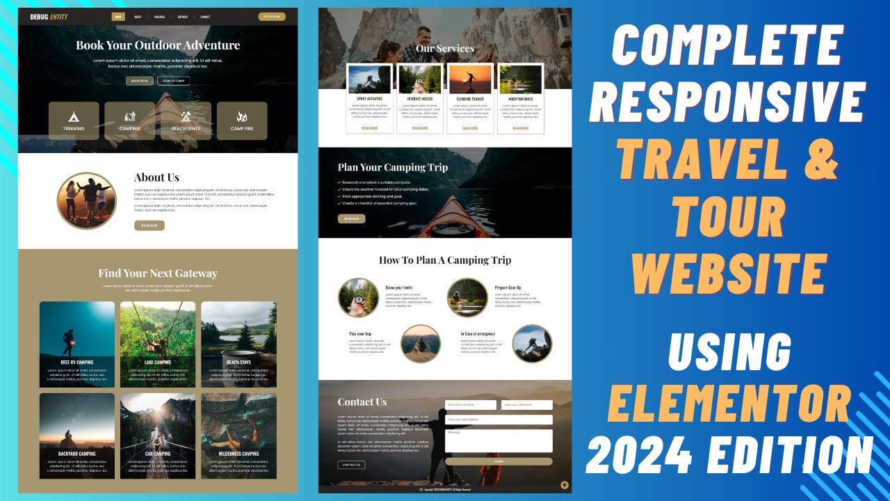 Complete Responsive TRAVEL TOUR Website using ELEMENTOR FLEXBOX CONTAINER | WordPress Tutorial 2024 post thumbnail image
