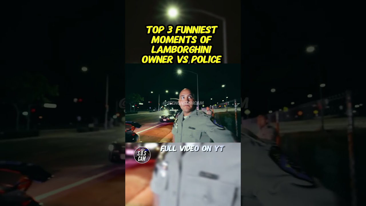 Top 3 Funniest Cop Moments 😂, Lamborghini Owner vs Police #shortsfeed post thumbnail image