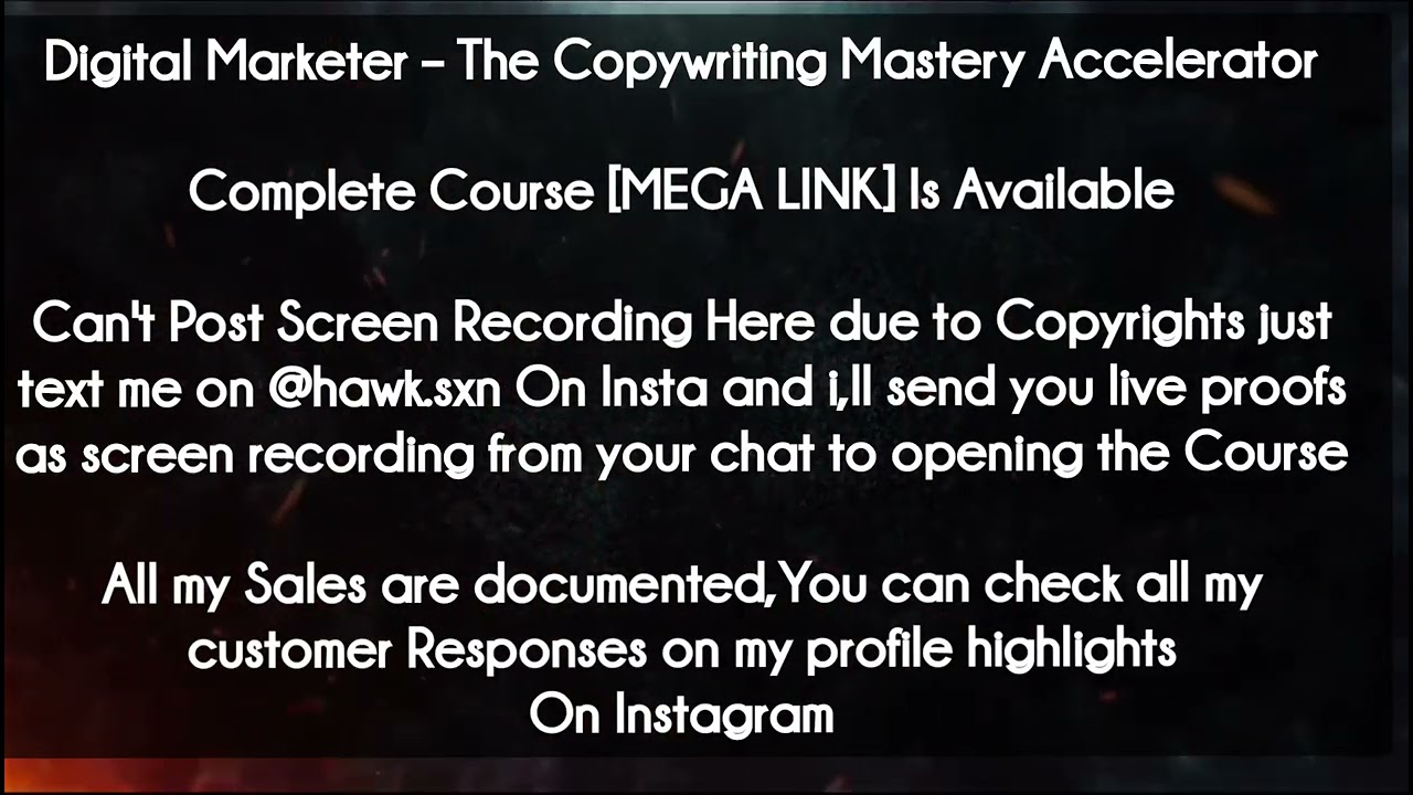 Digital Marketer course  – The Copywriting Mastery Accelerator download post thumbnail image