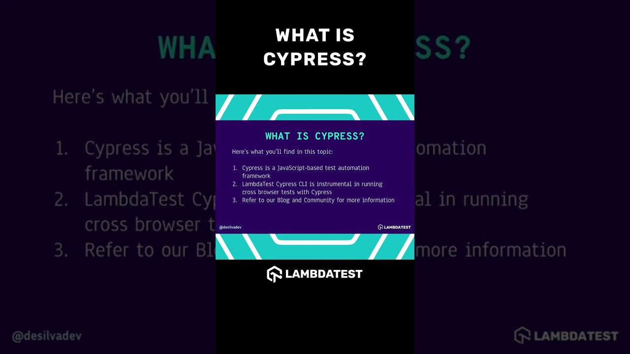 What Is Cypress❓ | Cypress Automation Testing | How To Run Cypress On LambdaTest? #shorts post thumbnail image