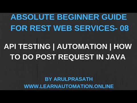 Web services | REST | 08 | Automation | API Testing | POST Request | JAVA HTTP URL CONNECTION |Tamil post thumbnail image