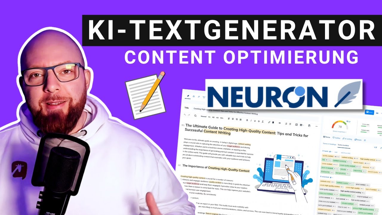 NeuronWriter Tutorial (deutsch): Content mit KI erstellen & SEO Optimierung📝 post thumbnail image