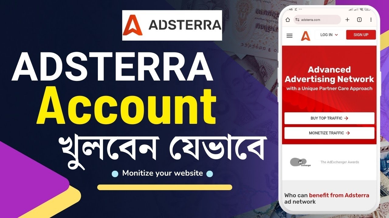 Adsterra account create in 2024 Bangla | Make money online | Adsterra direct link earning | Adsterra post thumbnail image