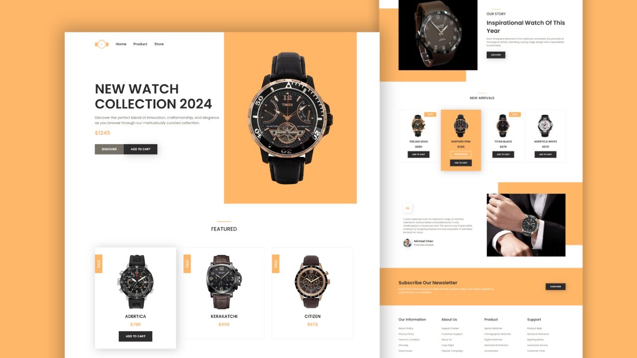 How To Build A Responsive Watch Website Using HTML CSS And JavaScript post thumbnail image