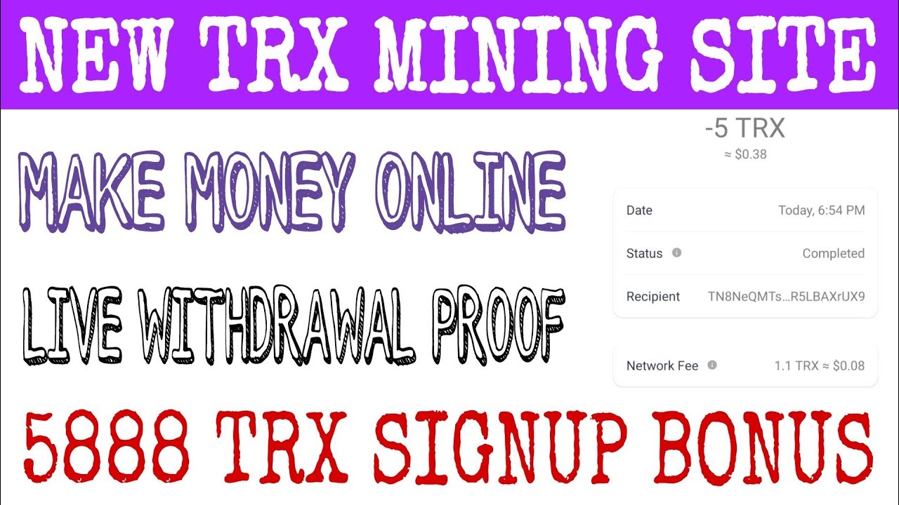 How To Make Money Online | New Trx Website | Live Withdrawal Proof | 5888 Trx SignUp Bonus post thumbnail image