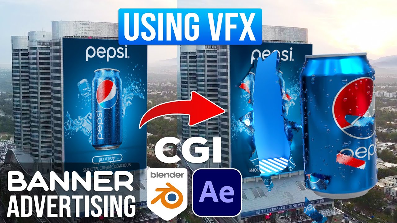 How To Create Banner Tearing CGI Ads Using VFX in Blender | Blender VFX Tutorial post thumbnail image