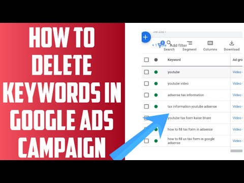 How To Delete / Remove Keywords From Google Ads Campaign | Google Ads Keywords post thumbnail image