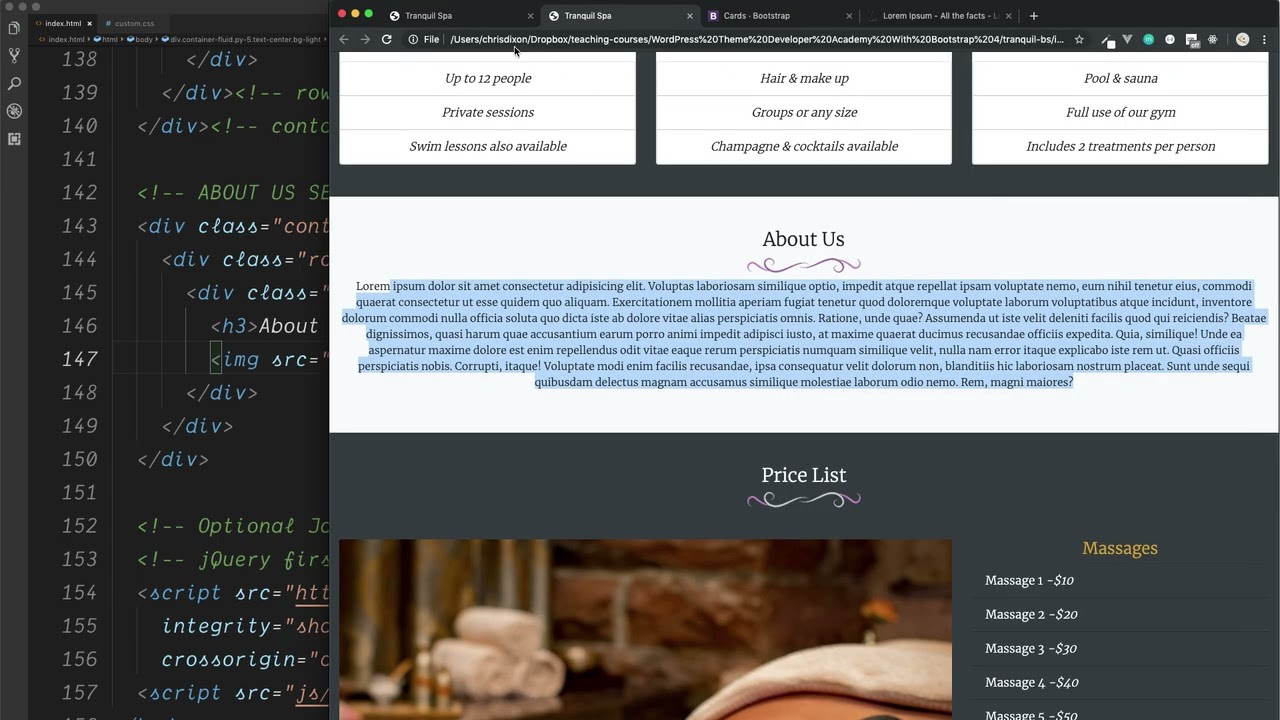 About us section – WordPress 5 Theme Development Academy with Bootstrap v4 post thumbnail image