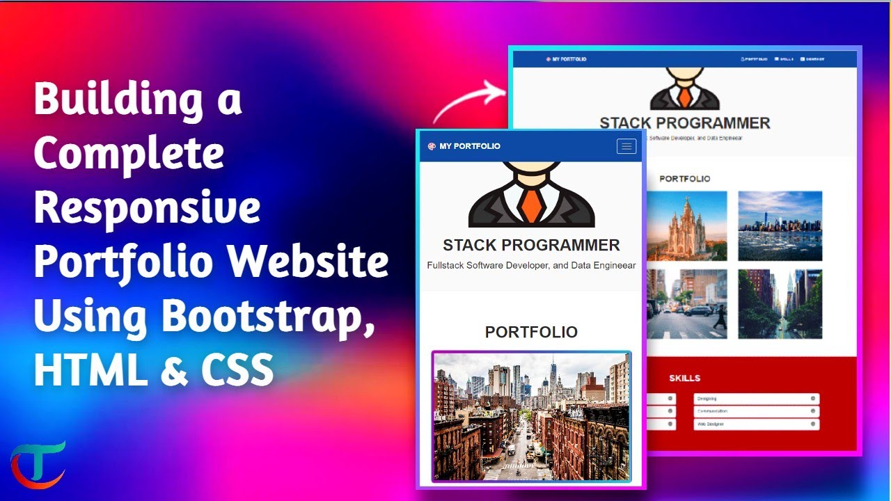 Building a Complete Responsive Portfolio Website Using Bootstrap, HTML & CSS post thumbnail image