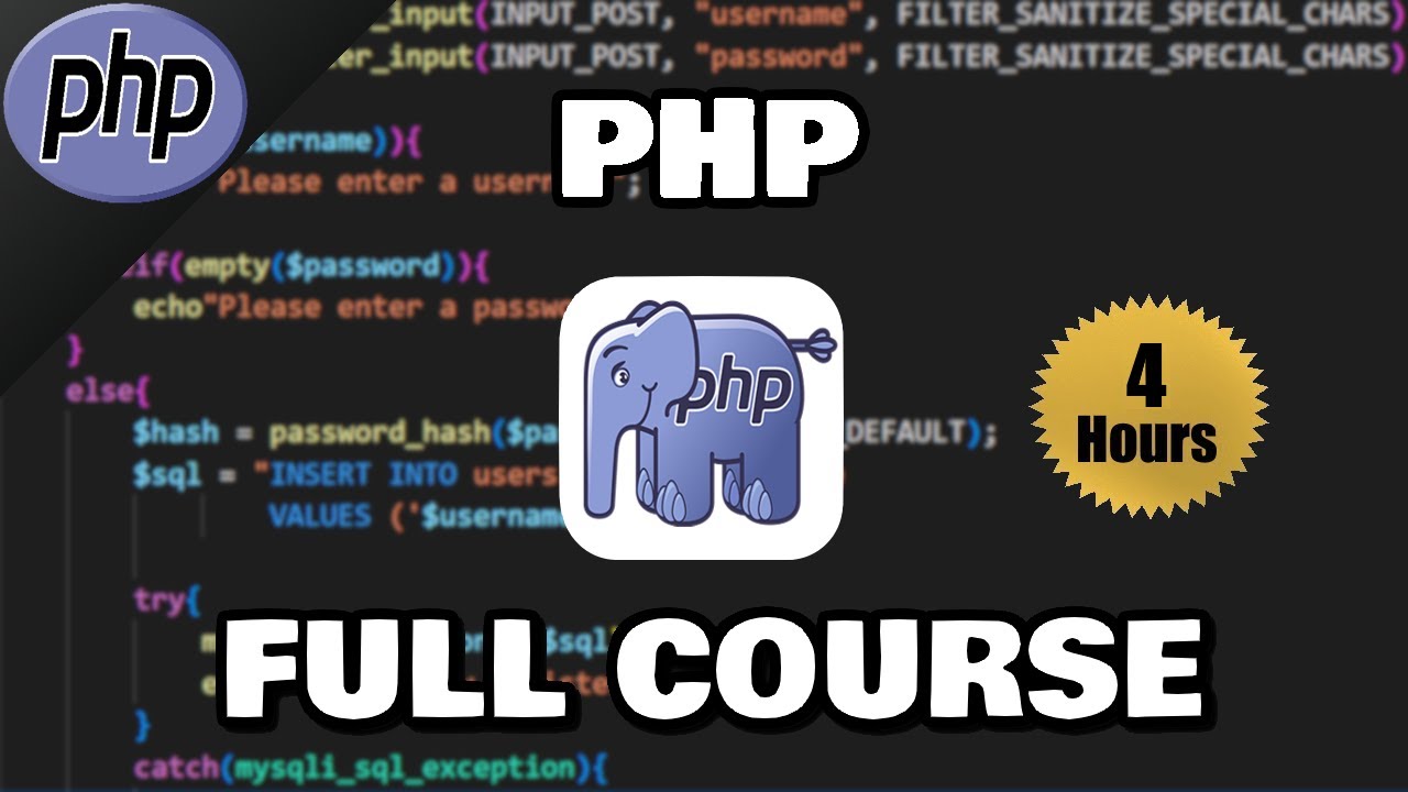 PHP Full Course for non-haters 🐘 (2023) post thumbnail image