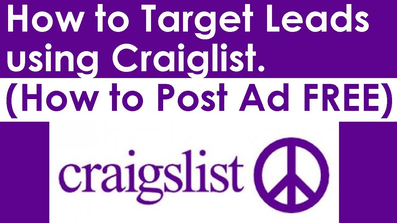 How to Target Leads using Craigslist (How to Post Ad FREE!!). post thumbnail image