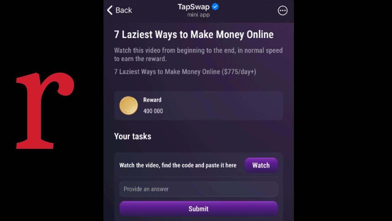 7 Laziest Ways To Make Money Online TapSwap Code |4 August 7 Laziest Ways to Make Money Online Code post thumbnail image