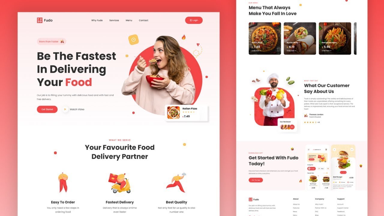 Create a Stunning Responsive Restaurant Website with HTML, CSS, JavaScript | Full Tutorial post thumbnail image