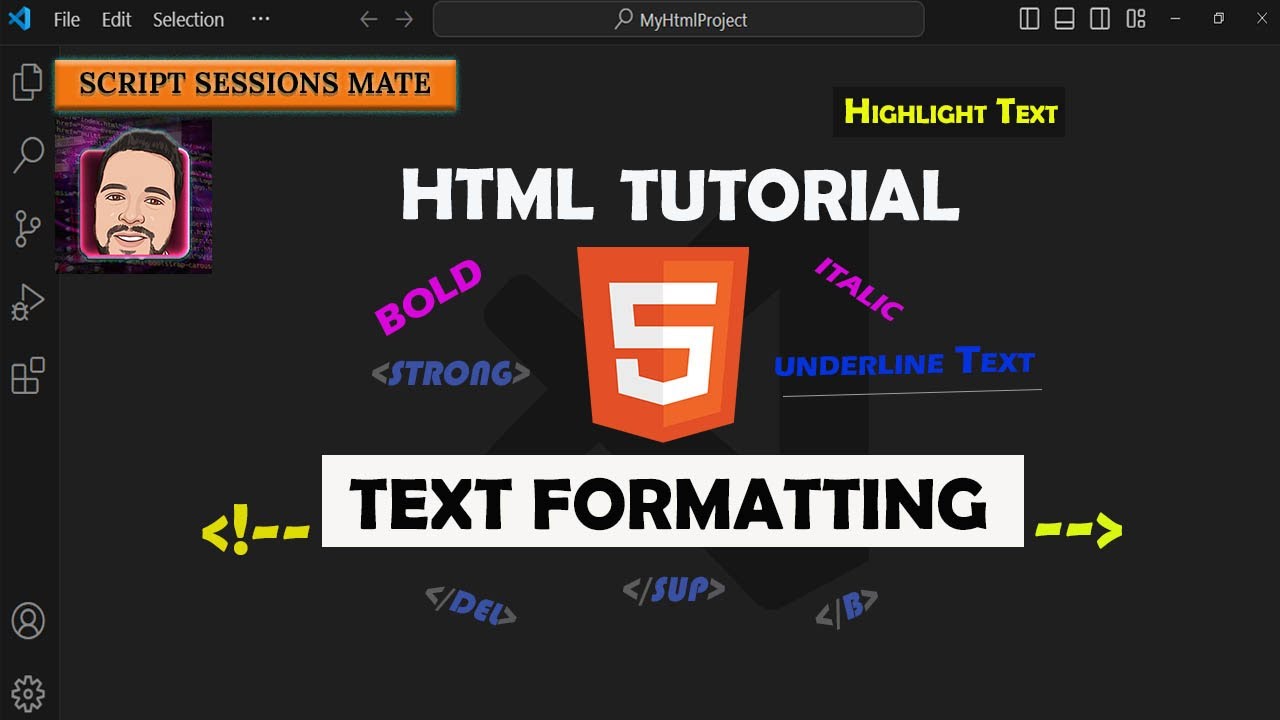 HTML Basics Tutorial for beginners : Text Formatting Bold, Italics, Underline, Superscript !! post thumbnail image