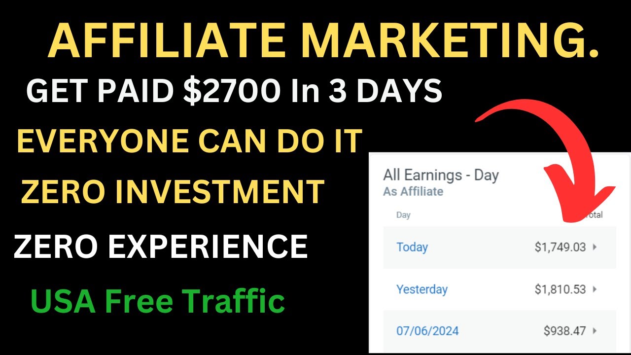 This Method Pays $2700 In 3 Days | Affiliate  marketing For Beginners | Digital Marketing Income. post thumbnail image