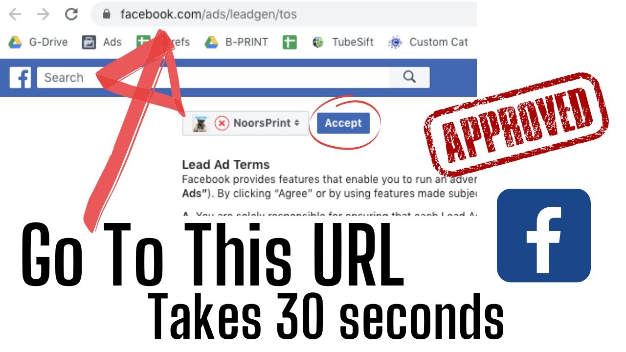 How to Accept Facebook Terms of Services For Lead Generation | URL Included | Accepted in 30 Seconds post thumbnail image