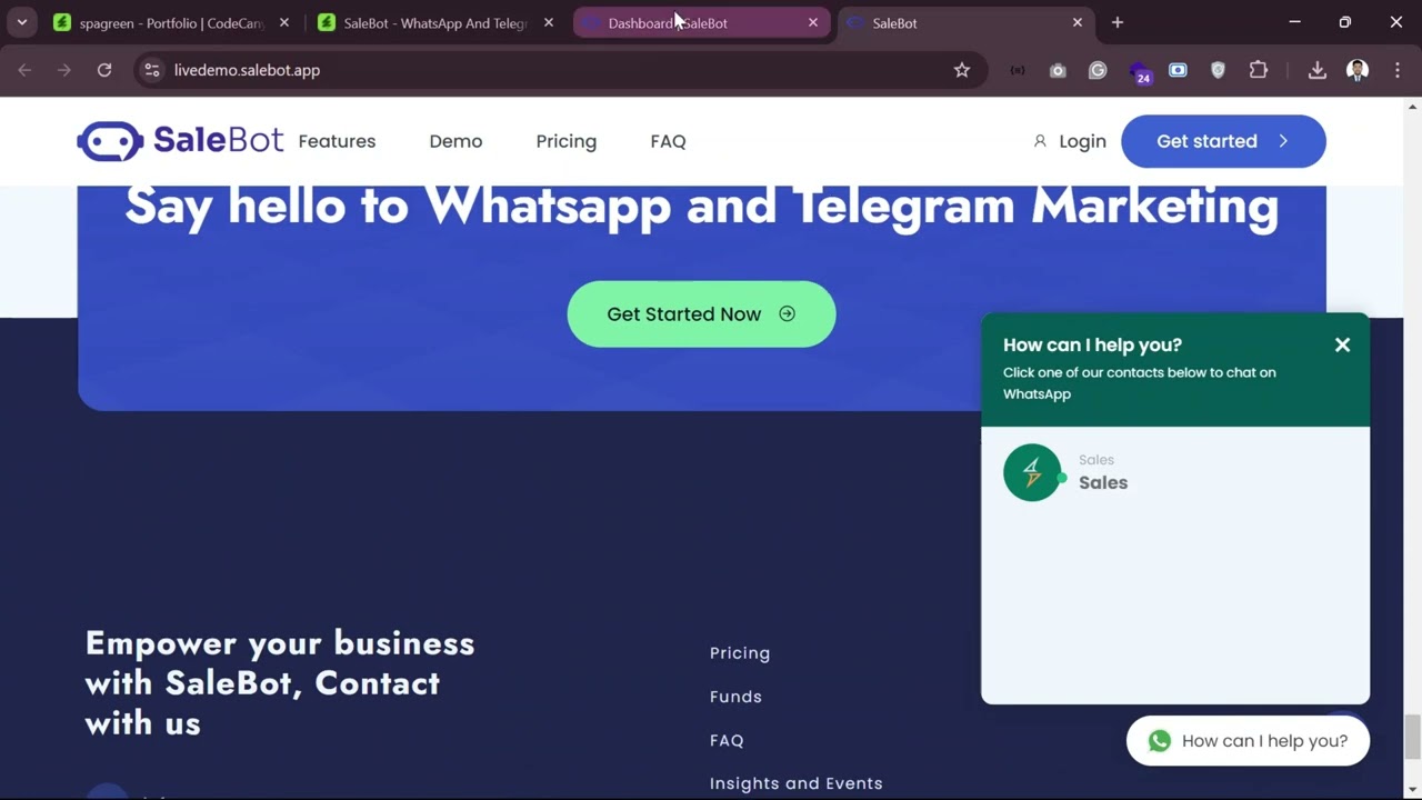 SaleBot: WhatsApp and Telegram Marketing Automation || SpaGreen Creative post thumbnail image