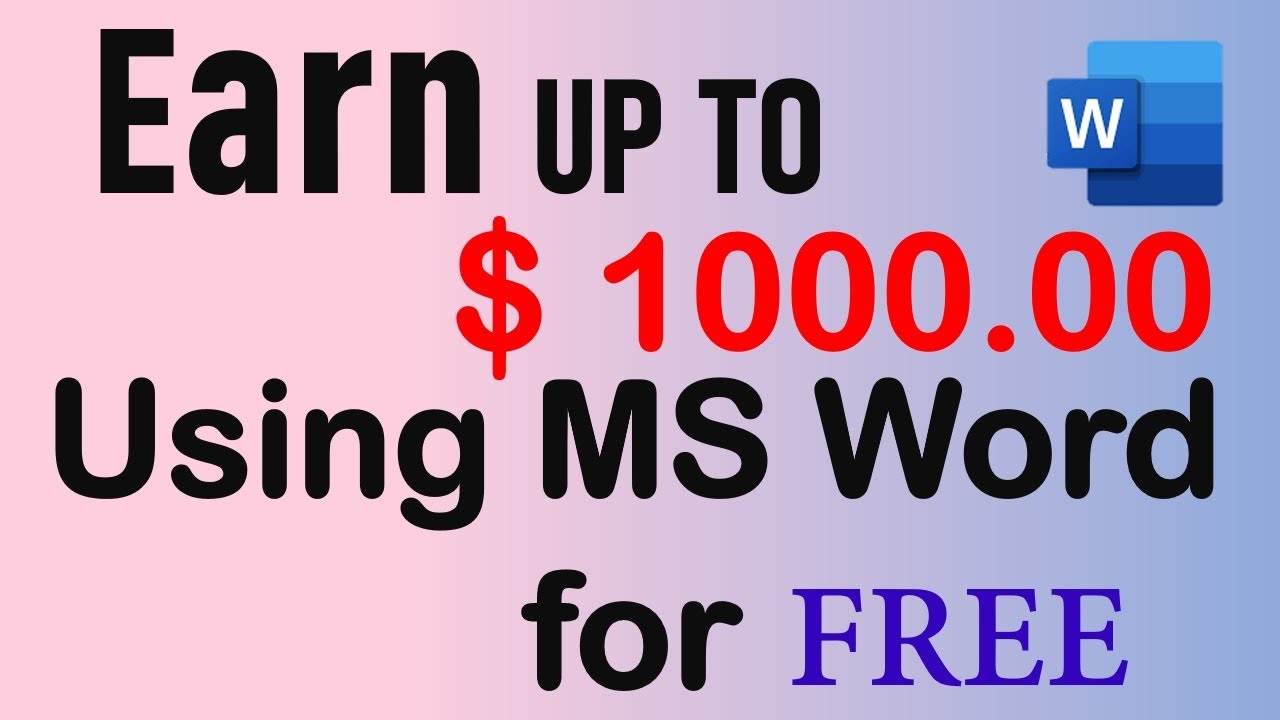 Earn $1000 Online Daily Using Microsoft Word | Make Money Online Worldwide post thumbnail image