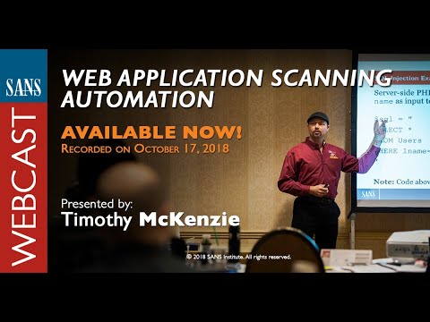 SANS Webcast: Web Application Scanning Automation post thumbnail image