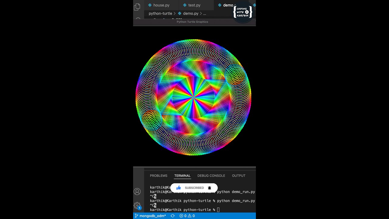 Python Turtle Graphics 7 | multi colors designs #CodingWithKarthik post thumbnail image