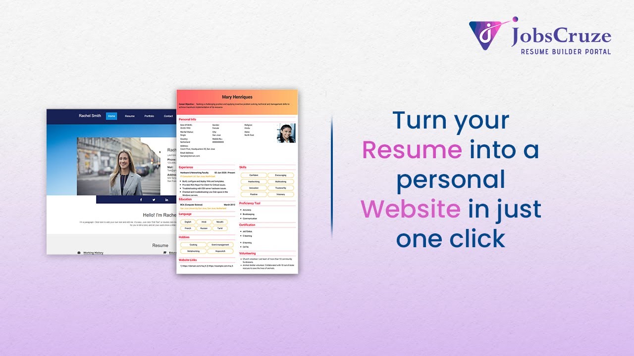 JobsCruze Resume Building Portal | One Click Website | Resume Builder. post thumbnail image