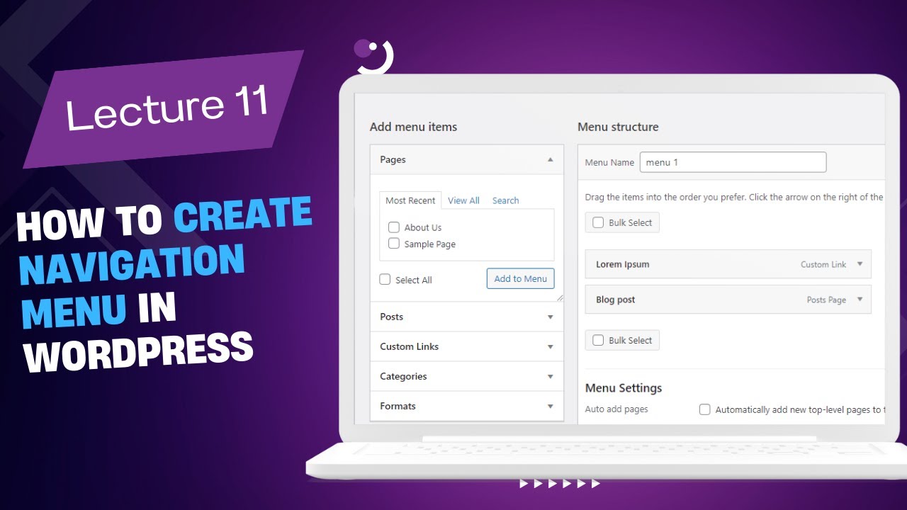 How to Create a Navigation Menu in WordPress | Add and Manage Navigation Menus in WordPress post thumbnail image