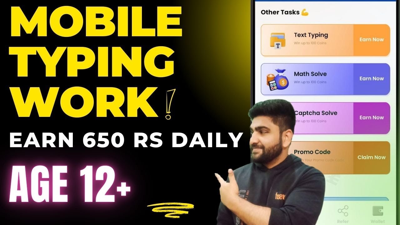 Mobile Typing Job | No Investment | Earning App | Work From Home Jobs | Online Job | Part Time Job post thumbnail image