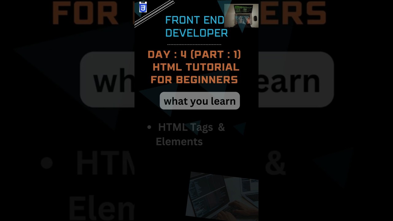 HTML Basics Day 4: Understanding Tags & Elements | Learn to Code ||#webdevelopment #frontend #shorts post thumbnail image