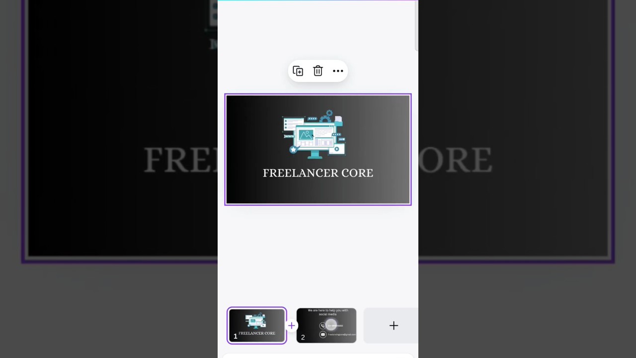 How to create a buissness card in 1 min from #canva #coding #freelancing #shorts  @Freelancercore post thumbnail image