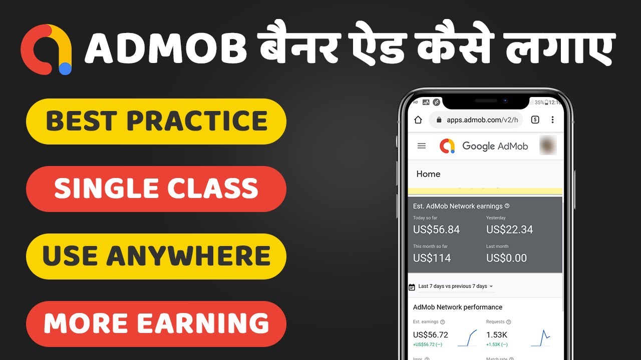 Admob Banner Ad Kaise Lagaye | Admob Ads Kaise Lagaye | Admob Se Paise Kaise Kamaye 2024 post thumbnail image