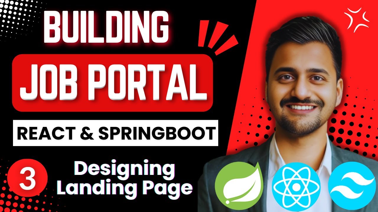 Building Job Portal Website Using React and Springboot  | Part 3 | Designing Landing Page post thumbnail image