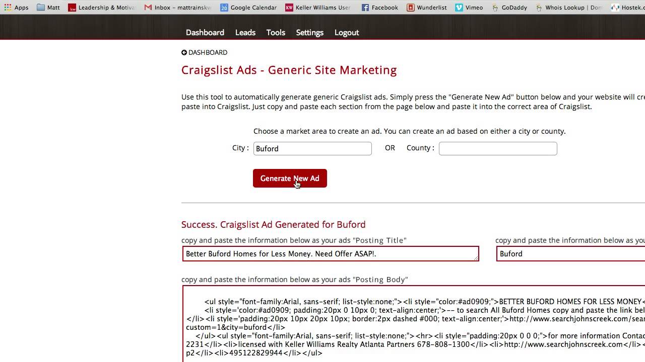 Agent Back Office 5 – Craigslist Site Marketing – Mega Agent Websites post thumbnail image