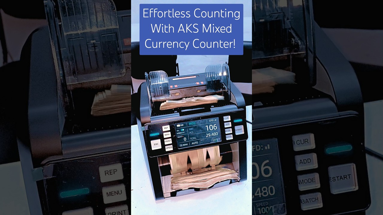 Effortless Counting with AKS Mix Currency Counter! 💸 #?#shorts #mixcurrencycountingmachine #ytshorts post thumbnail image