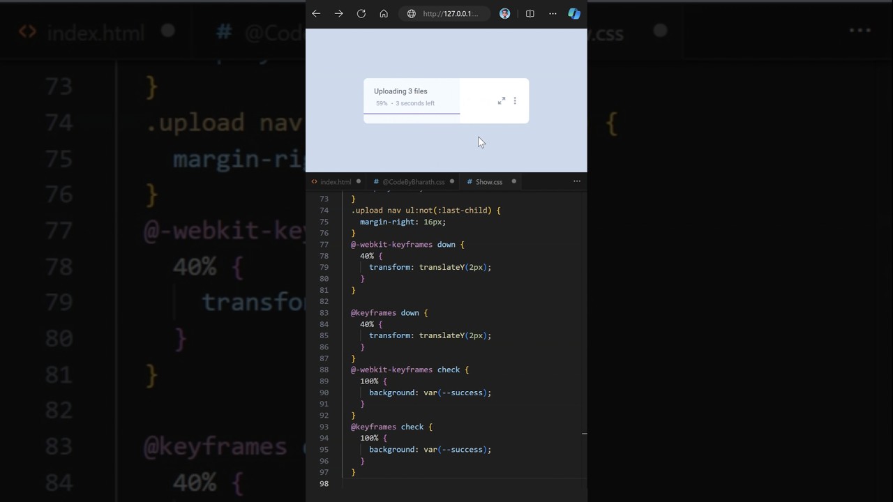Day 098 – 🤯Micro Css Upload Animation #coding #frontend #uidesign #softwaredeveloper #webdevelopment post thumbnail image