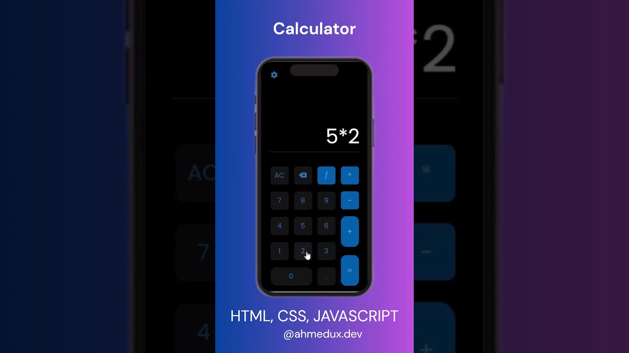 Calculator| Mobile View Calculator| HTML, CSS & JavaScript Tutorial #css #coding #webdevproject post thumbnail image