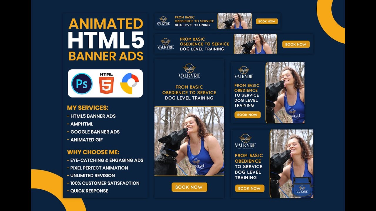 HTML5 Banner ads | VALKYRIE DOG TRAINING LLC | Google Banner ads post thumbnail image