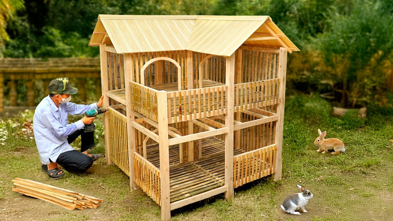 Build budget-friendly 2 level bamboo rabbit cage post thumbnail image