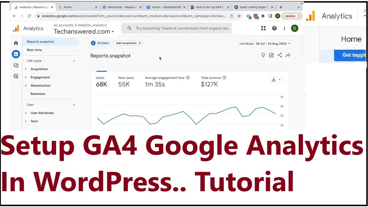 How To Setup GA4 Analytics In WordPress,GA4 Analytics For Beginners Tutorial post thumbnail image