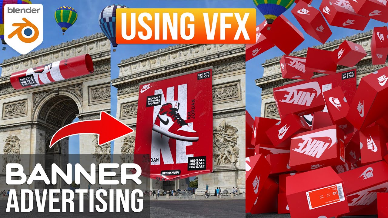 How To Create Banner Unroll and Product CGI Ads Using VFX in Blender | Blender VFX Tutorial post thumbnail image