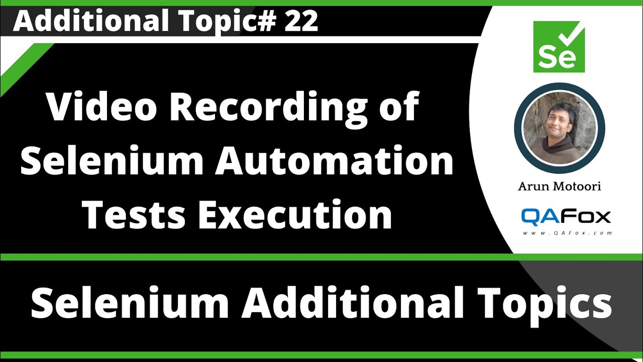 Screen Video Recording of Selenium Automation Tests Execution (Monte Screen Recorder API) post thumbnail image