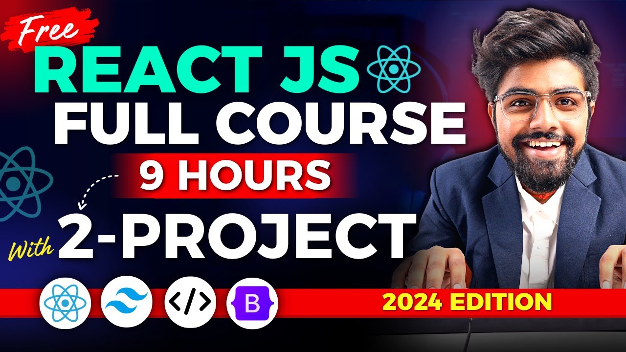 REACT JS Full Course for Beginners with Website Project (FREE) – 2024 Edition post thumbnail image