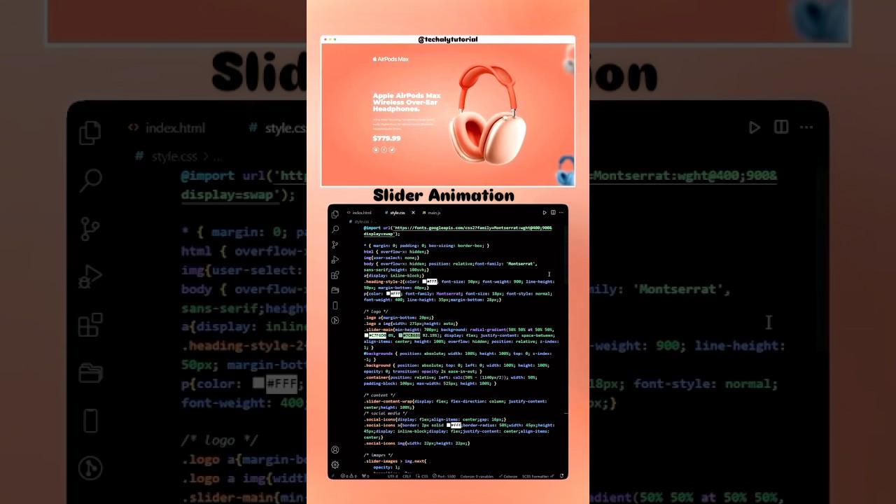 Slider Animation #html #coding #htmlcssjavascript #css #cssanimation post thumbnail image